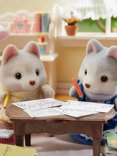 Tandem Cycling Set -Husky Sister & Brother-