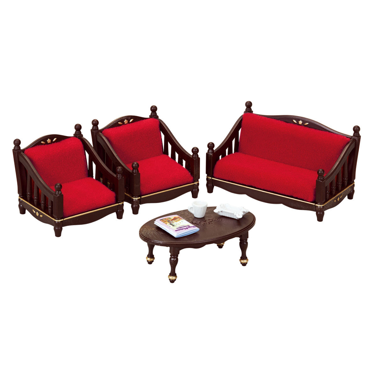 Classic Brown Sofa Set - Image 3
