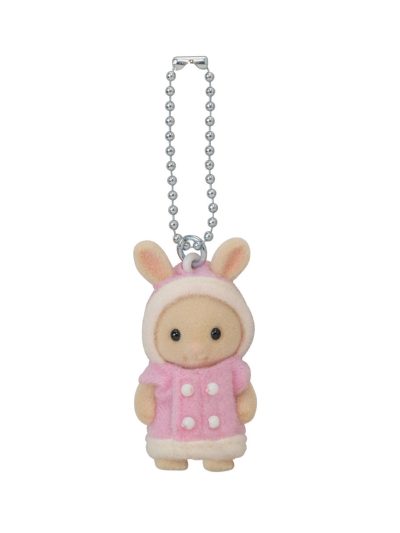 Fluffy Parka Milk Rabbit Baby Key Chain